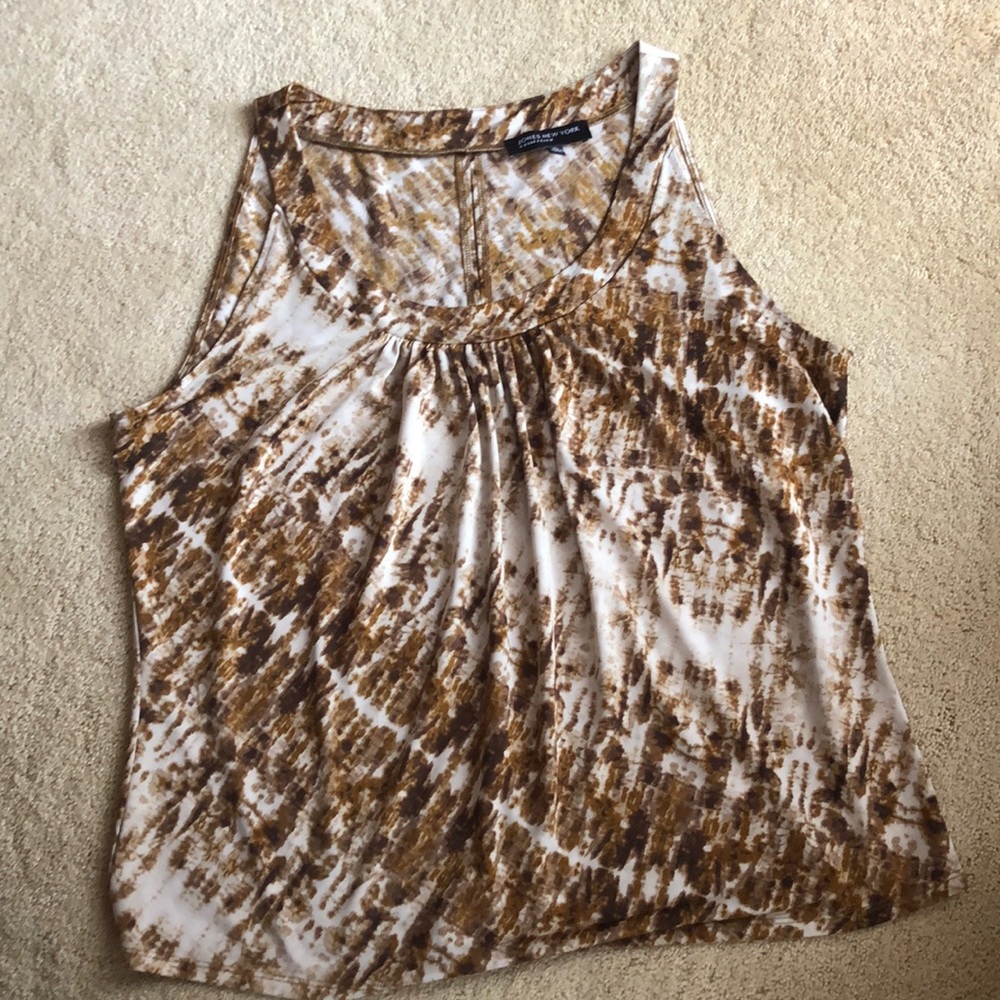 Jones New York Top - Gold/Cream - Soft and Silky